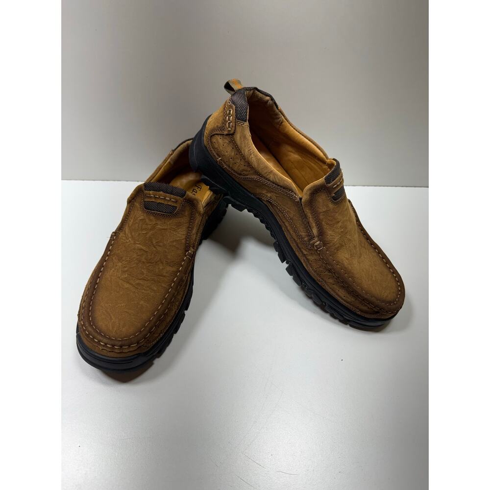 Fashion Men’s Leather Suede Slip On Loafers PDUEX Thermal Products 3237-1 Sz 12